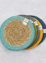 Load image into Gallery viewer, Woven Seagrass + Jute Coaster
